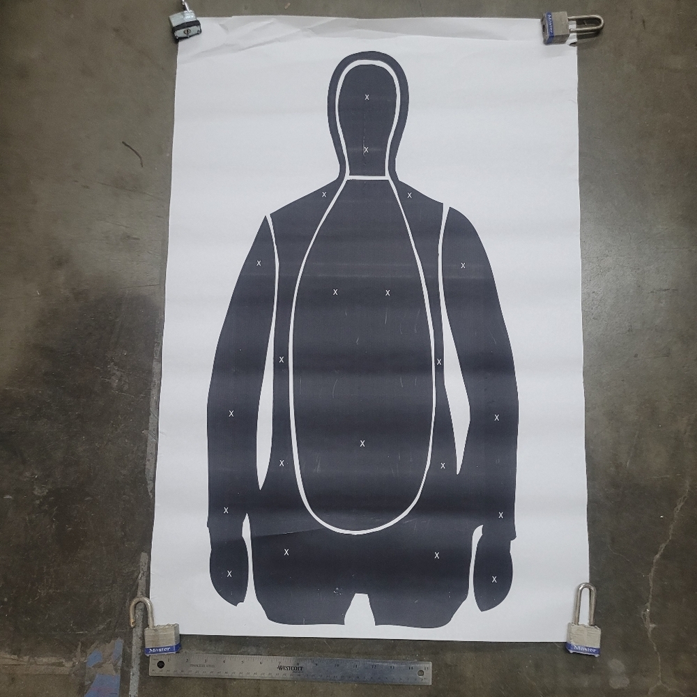 Black and White Shooting Target Poster